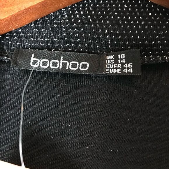 BOOHOO HIGH NECK SPLIT MAXI PARTY DRESS 14 - Picture 7 of 12